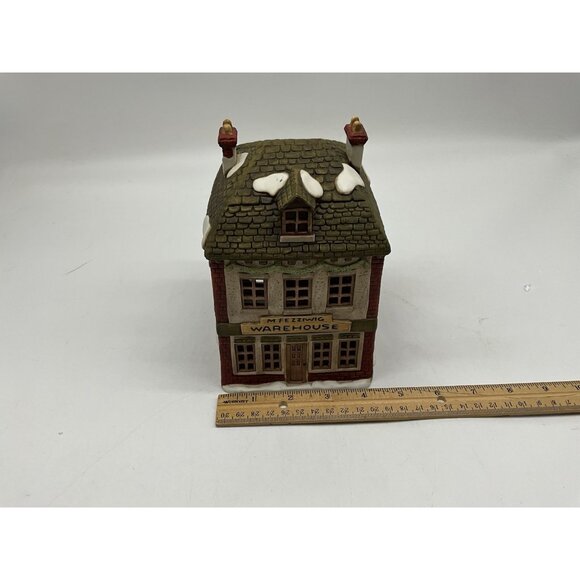 Department 56 Dickens' Village "Fezziwigg's Warehouse" Porcelain Christmas House - Picture 12 of 14
